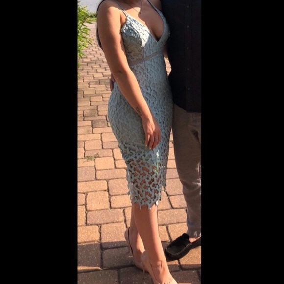 Charlotte Russe seafoam lace cocktail dress S - Picture 1 of 3